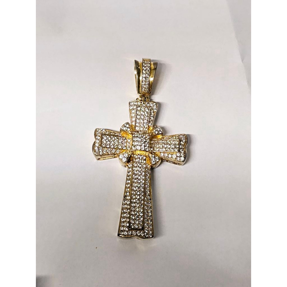 Big pendant cross maho Ag 925 zirconium